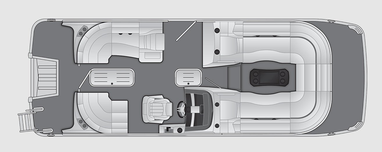 2026 Bennington R Bowrider Line 22 RT Fastback Quad Bench