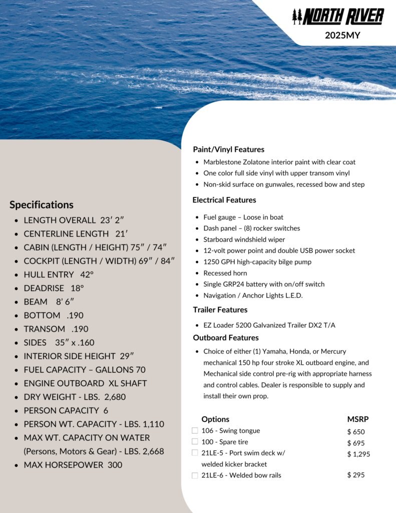 2025 North River 21 SEAHAWK LE