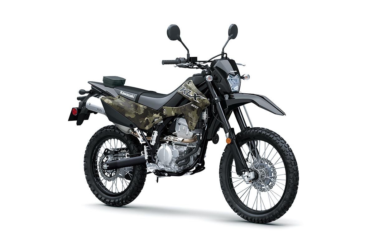 2026 Kawasaki KLX300 Cypher Camo Beige / Ebony