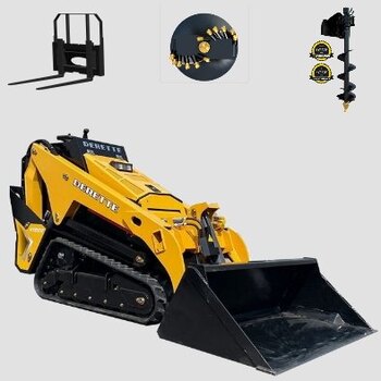 Driveways & Small Parking Lots Basic Package: Derette DRT 450 Wheeled Mini Skid Steer Loader