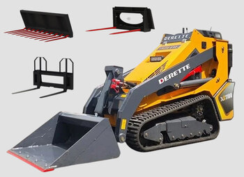 Established Arborist Package: Derette XC1100 Mini Skid Steer Loader with Standard Bucket