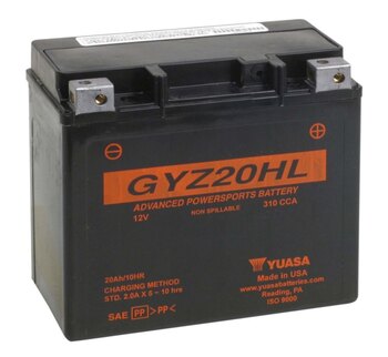 Batterie Yuasa sans entretien AGM activée en usine YTX24HL