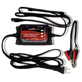 YUASA 1.2 AMP AUTOMATIC BATTERY CHARGER & MAINTAINER (YUA1P2AMPCH)