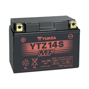 Batterie Yuasa sans entretien AGM activée en usine YTX14H