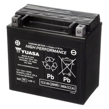 Batterie Yuasa sans entretien AGM haute performance YTX14H BS