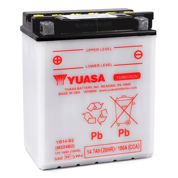 Batteries conventionnelles haute performance (AGM) Yuasa YB14 A2