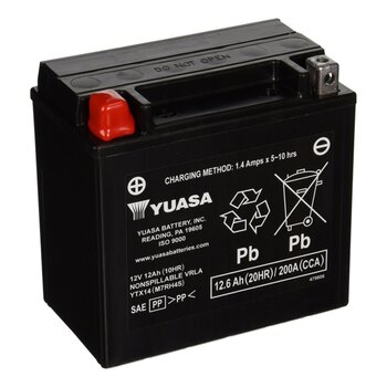 Batterie Yuasa sans entretien AGM activée en usine YTX14H