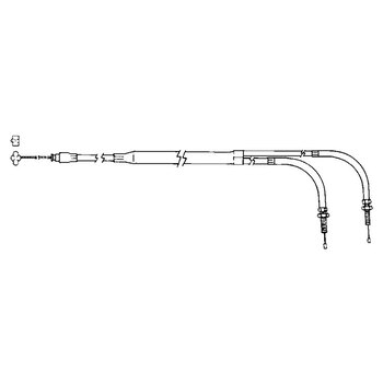 Câble double de billette d'accélérateur de torsion de moto de distribution extérieure