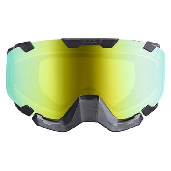 CKX 210Â° Isolated Goggles Lens, Winter Yellow Men, Women Double, Electric Pre curved, Anti scratch, Anti fog