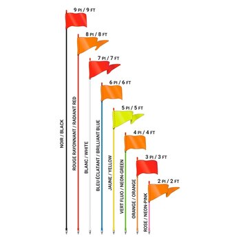 FIRESTIK Drapeau de sécurité 6' Non Orange