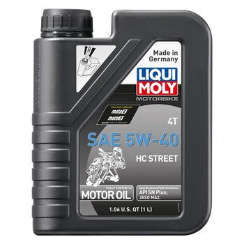 Liqui Moly Huile 4T Synthétique Street Race 5W40 60 L / 15,85 G