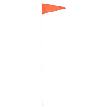 FIRESTIK Drapeau de sécurité 6' Non Orange, Orange Support à ressort