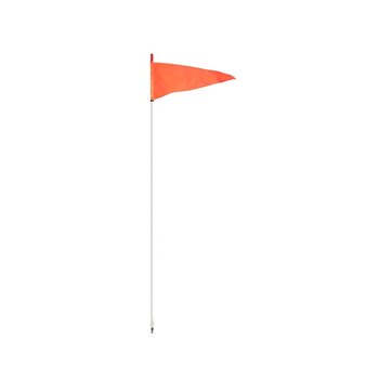 FIRESTIK Drapeau de sécurité 6' Non Noir, Orange Support à ressort