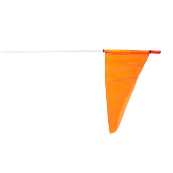 FIRESTIK Drapeau de sécurité 6' Non Orange, Orange Support à ressort