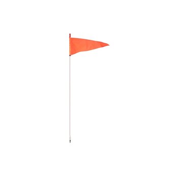 FIRESTIK Drapeau de sécurité 6' Non Noir, Orange Support à ressort