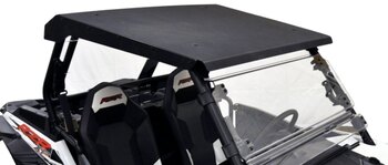 Toit de cabine Super ATV pour Polaris Construction robuste en plastique moulé de 6 mm Plastique noir