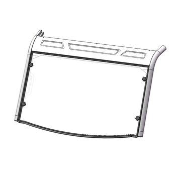 Direction 2 Windshield with Roof Fits Polaris MR10 Lexan Polycarbonate 1/4″