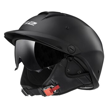 Demi-casque LS2 Rebellion Solid XL noir mat