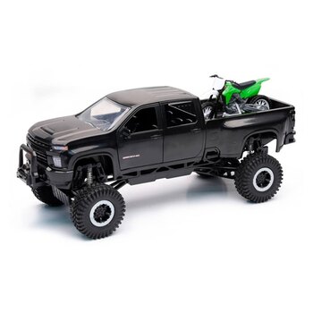 New Ray Toys Pick Up Scale Model with Polaris Snowmobile