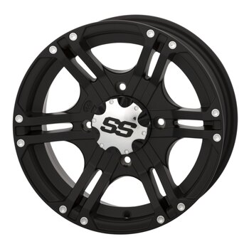 Jante ITP SS Alloy SS212 12x7 4/137 52 Noir, Usiné Avant/Arrière