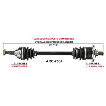 TrakMotive Complete Axle Fits Arctic cat Arrière droit, Rear left 216672