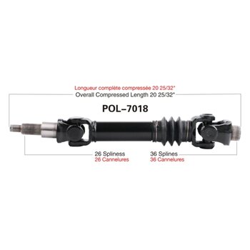 Essieu complet TrakMotive pour Polaris Avant droit, Avant gauche 216690