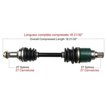 TrakMotive Complete Axle Fits Arctic cat Arrière droit, Rear left 216672