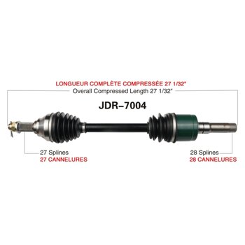 Kimpex Essieu complet pour John Deere avant gauche JDR 7002K