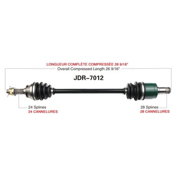 Essieu complet TrakMotive pour John Deere arrière droit JDR 7012