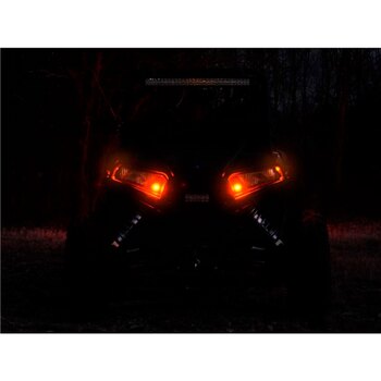 Kit clignotants Super ATV LED standard Plug & Play avec klaxon rond orange