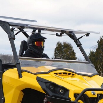 Super ATV Flip up Windshield Fits Can am Polycarbonate Flip