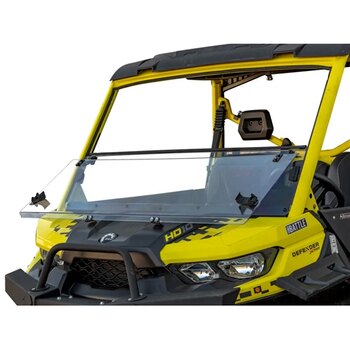 Pare-brise rabattable Super ATV compatible avec Can am Polycarbonate XR Optic Revêtement dur Rocker