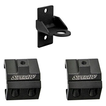 Supports de montage pour éclairage Super ATV Whip, noir 1.75″