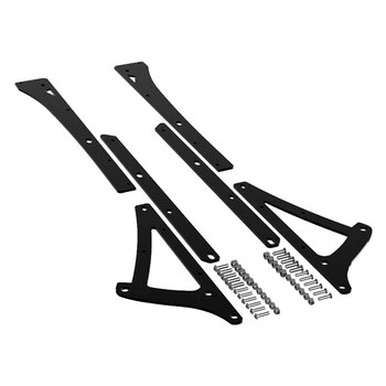 ITEK Rail Stiffeners Powdercoat Series Black Fits Polaris