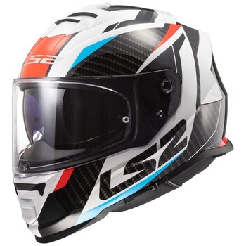 LS2 Assault Casque Intégral Nerve Summer S Noir Mat, Rouge