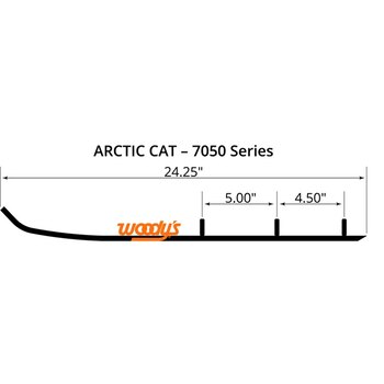 Kimpex Carbide Runner for Plastic Ski Old Plastic Ski *see bolt pattern Fits Arctic cat