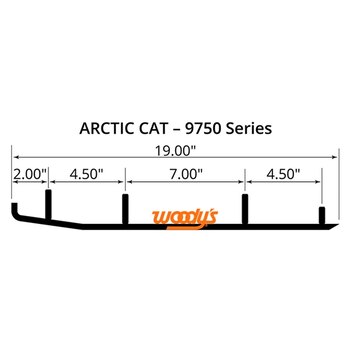 Kimpex Carbide Runner for Plastic Ski Old Plastic Ski *see bolt pattern Fits Arctic cat