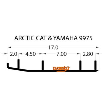 Kimpex Carbide Runner for Plastic Ski Old Plastic Ski *see bolt pattern Fits Arctic cat