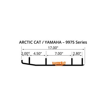 Kimpex ?Twin Side Effect? Carbide Runner for Jagged Edge Arctic Cat 4″