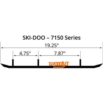 La glissière en carbure WOODYS s'adapte au Ski Doo