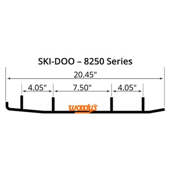 La glissière en carbure WOODYS s'adapte au Ski Doo