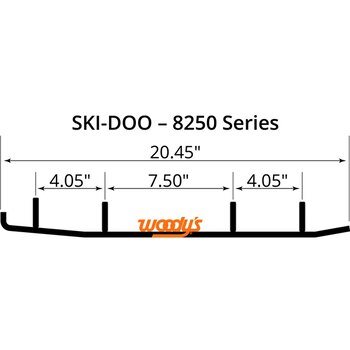 La glissière en carbure WOODYS s'adapte au Ski Doo