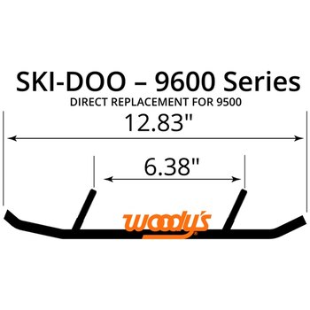 La glissière en carbure WOODYS s'adapte au Ski Doo