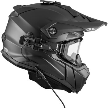 CKX Titan Air Flow Backcountry Helmet, winter Solid Included 210Â° Goggles M Matte Black