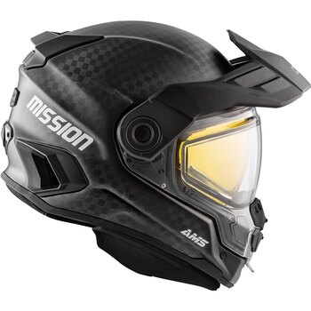 Casque intégral CKX Mission AMS Solid Winter Electric Double Shield 3XL Noir mat