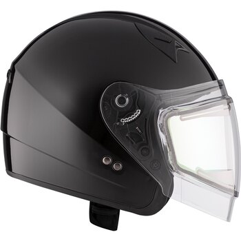 CKX Casque Ouvert VG977, Winter Solid Double Shield S Noir Mat