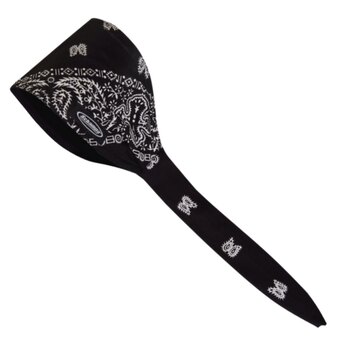 SCHAMPA Bandeau Extensible style Bandana Noir Couleur Unie