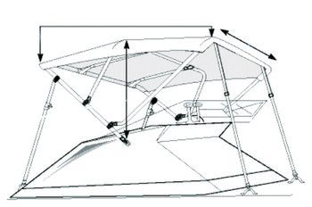 TAYLOR MADE Poteaux supérieurs pour bateau 73″ to 78″ 54″