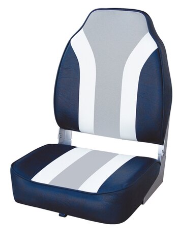 WISE – siège de bateau pliable économique, couleur unie bleue