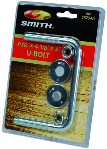 C.E. Smith Trailer Zinc U bolt 3/8″ x 3 1/2″ x 6″